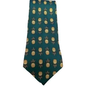 GAP Green & Yellow Pineapple Print Tie